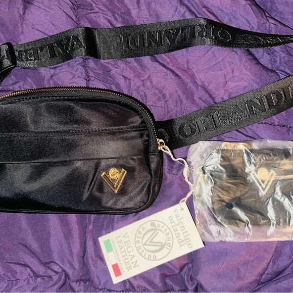 Valentino Orlandi Black Belt Bag With Wallet - Picture 1 of 5